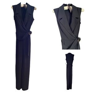 🦌 NWT Calvin Klein Stunning Black Sleeveless Jumpsuit Size 2